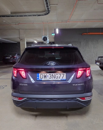 Hyundai Tucson cena 105000 przebieg: 87380, rok produkcji 2021 z Wrocław małe 56